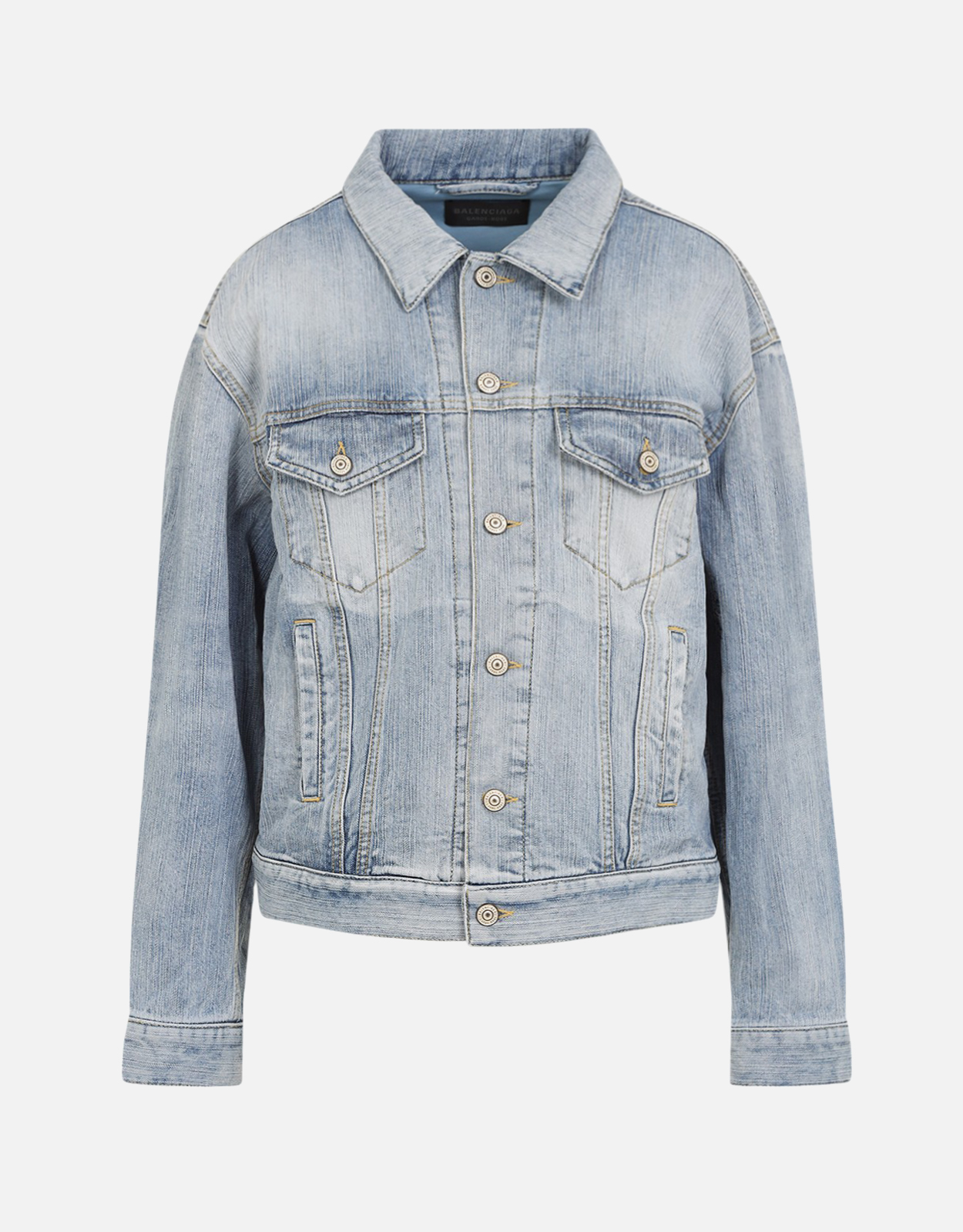 Balenciaga ライトブルーデニム立ち襟ジャケット (すべての新品