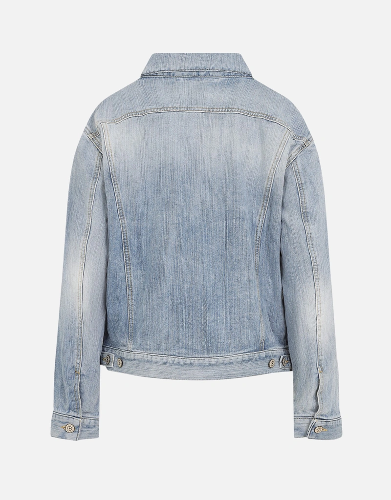 Balenciaga ライトブルーデニム立ち襟ジャケット (すべての新品