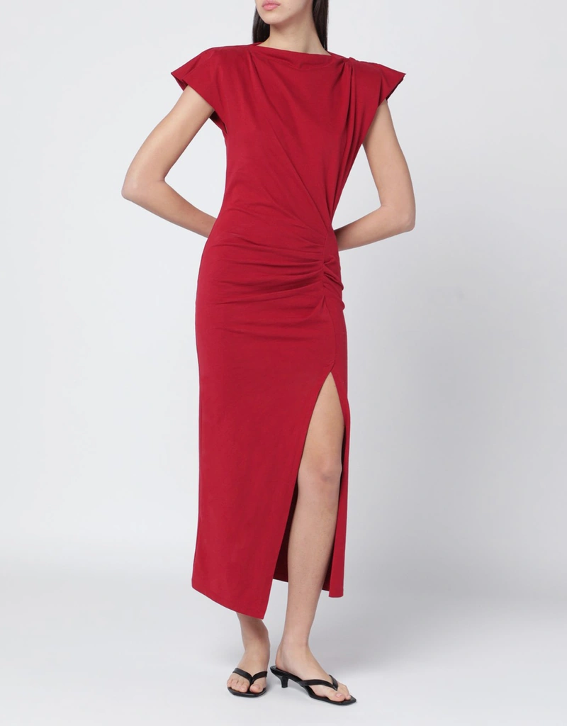 sun gleam jersey midi dress Sharon Scuba Jersey Midi Dress / Ballet Pink | MESHKI main image 0
