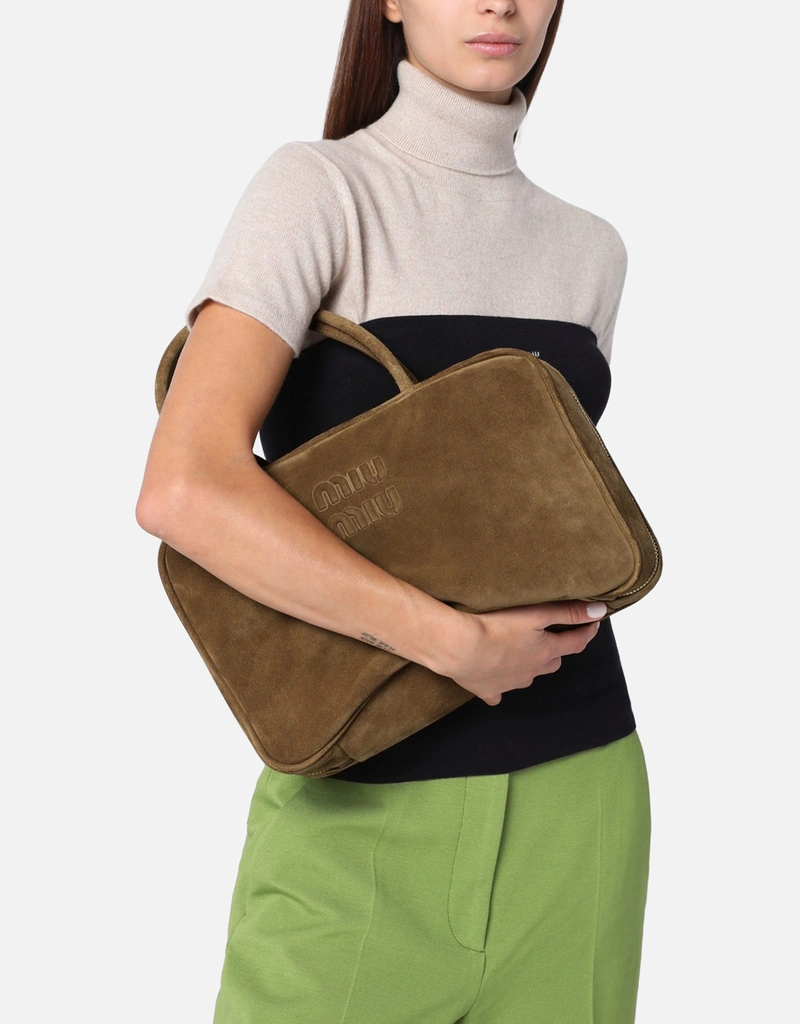Miu Miu ボーラージュスエードショルダーバッグ () IFCHIC.COM