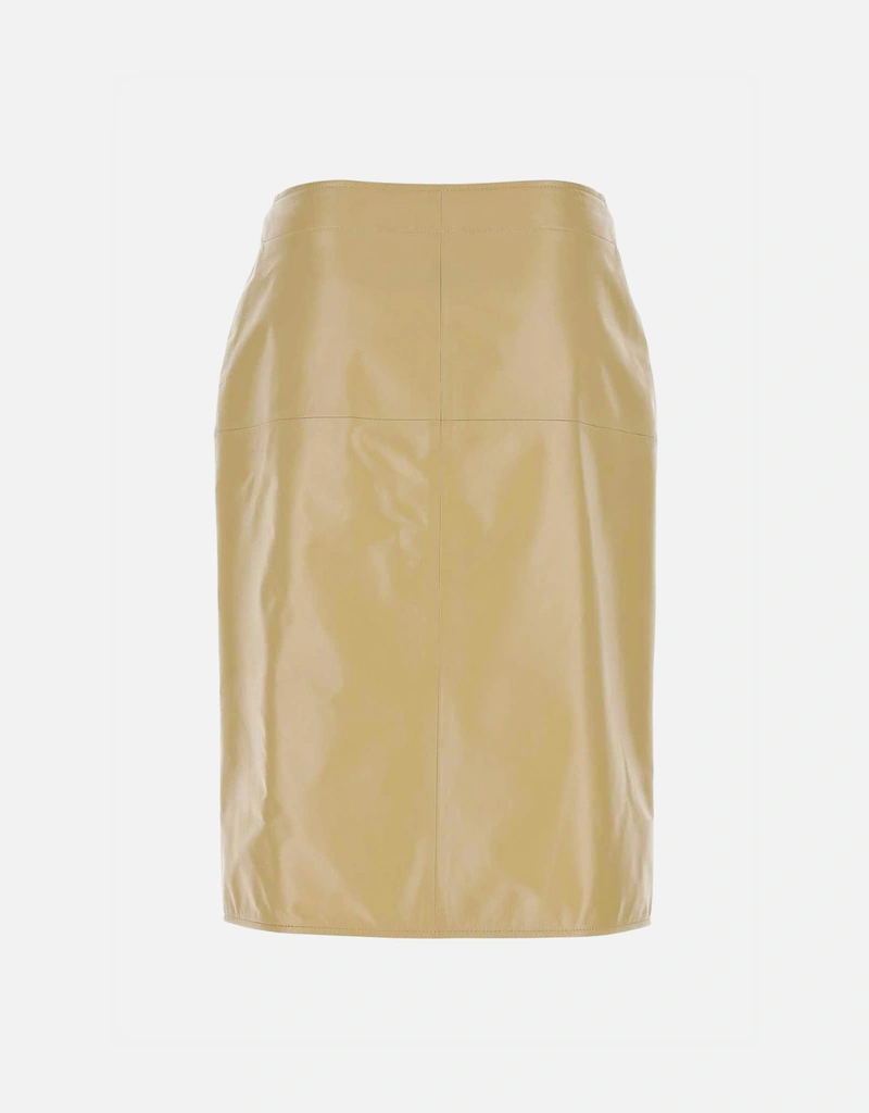 Bottega Veneta シャイニーラムスキンレザースカート () IFCHIC.COM