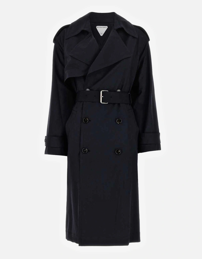 Bottega Veneta ファインウールトレンチコート () IFCHIC.COM