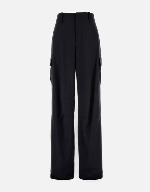 Bottega Veneta ミッドナイトブルーウールカーゴパンツ (すべての新品