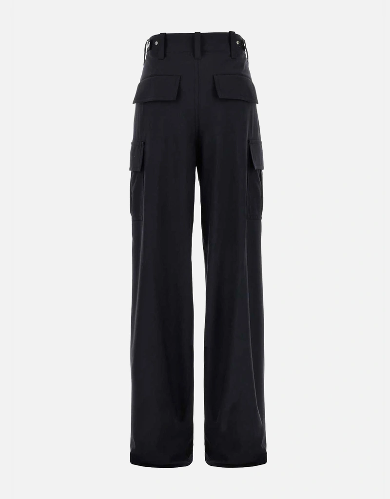 Bottega Veneta ミッドナイトブルーウールカーゴパンツ (すべての新品