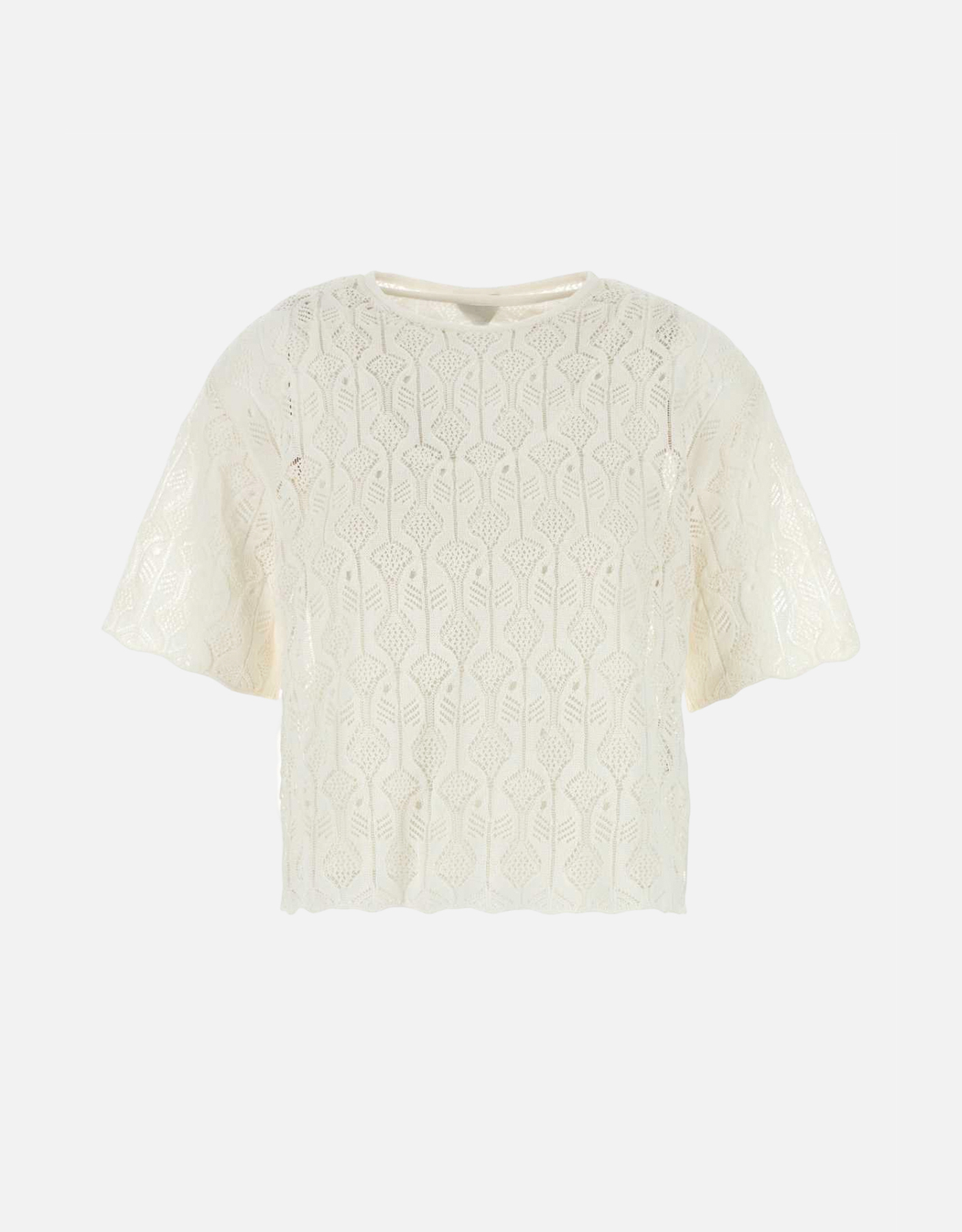 Bottega Veneta Cotton And Silk Fish Lace Top -