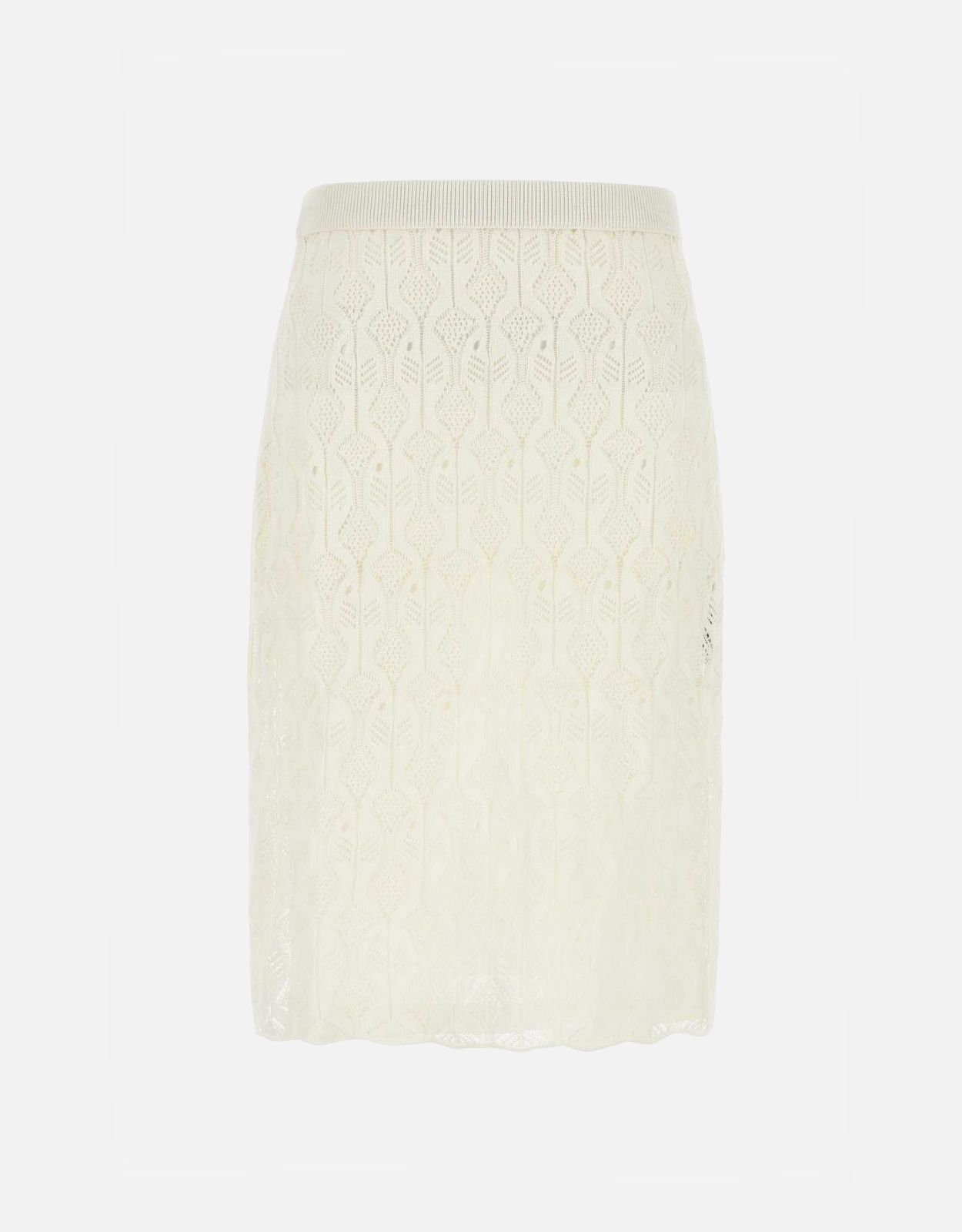 BOTTEGA VENETA Bottega Veneta Cotton And Silk Fish Lace Midi Skirts - XS　ボッテガ ヴェネタ コットン & シルク フィッシュ レース ミディ スカート - XS
