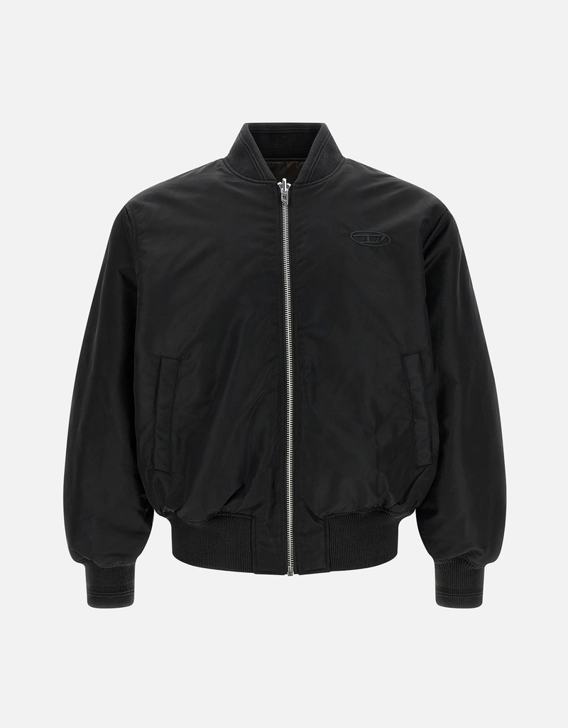Diesel メンズW-Type-D1リバーシブルナイロンサテンボンバージャケット