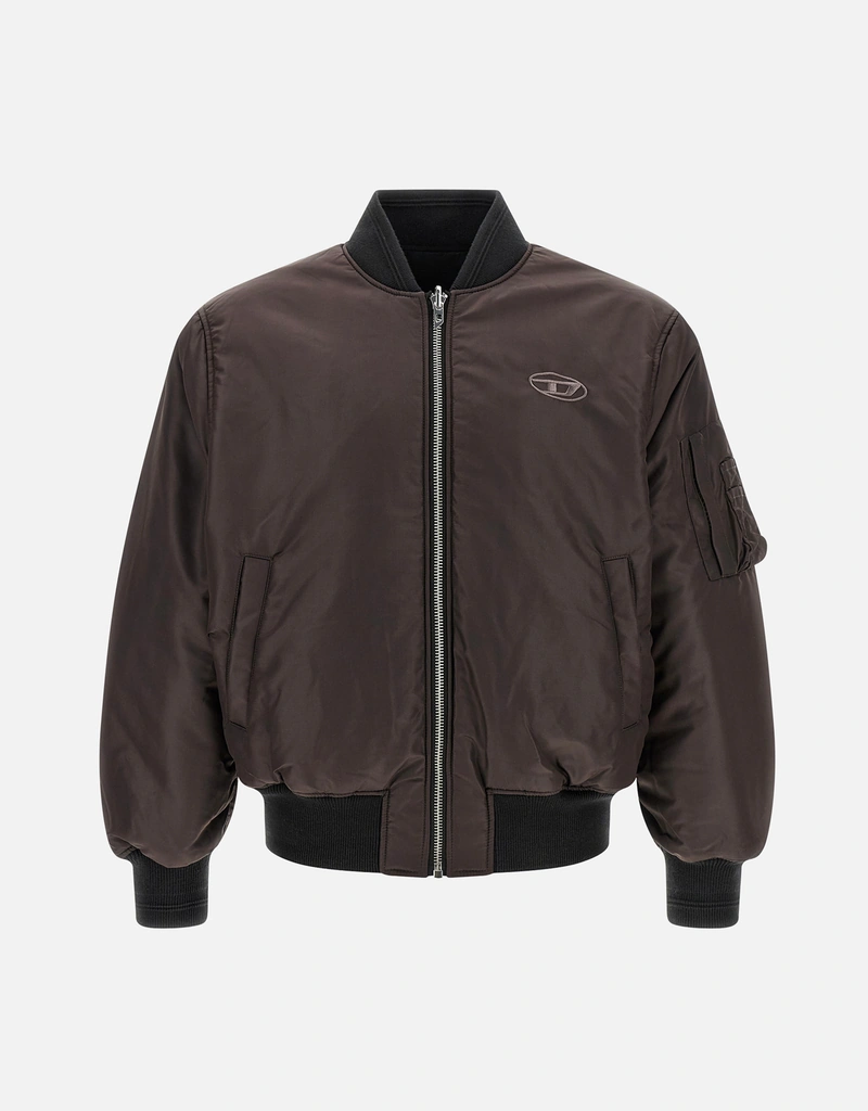 Diesel メンズW-Type-D1リバーシブルナイロンサテンボンバージャケット