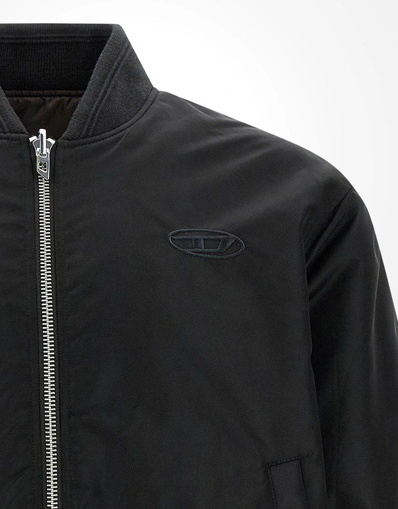Diesel メンズW-Type-D1リバーシブルナイロンサテンボンバージャケット