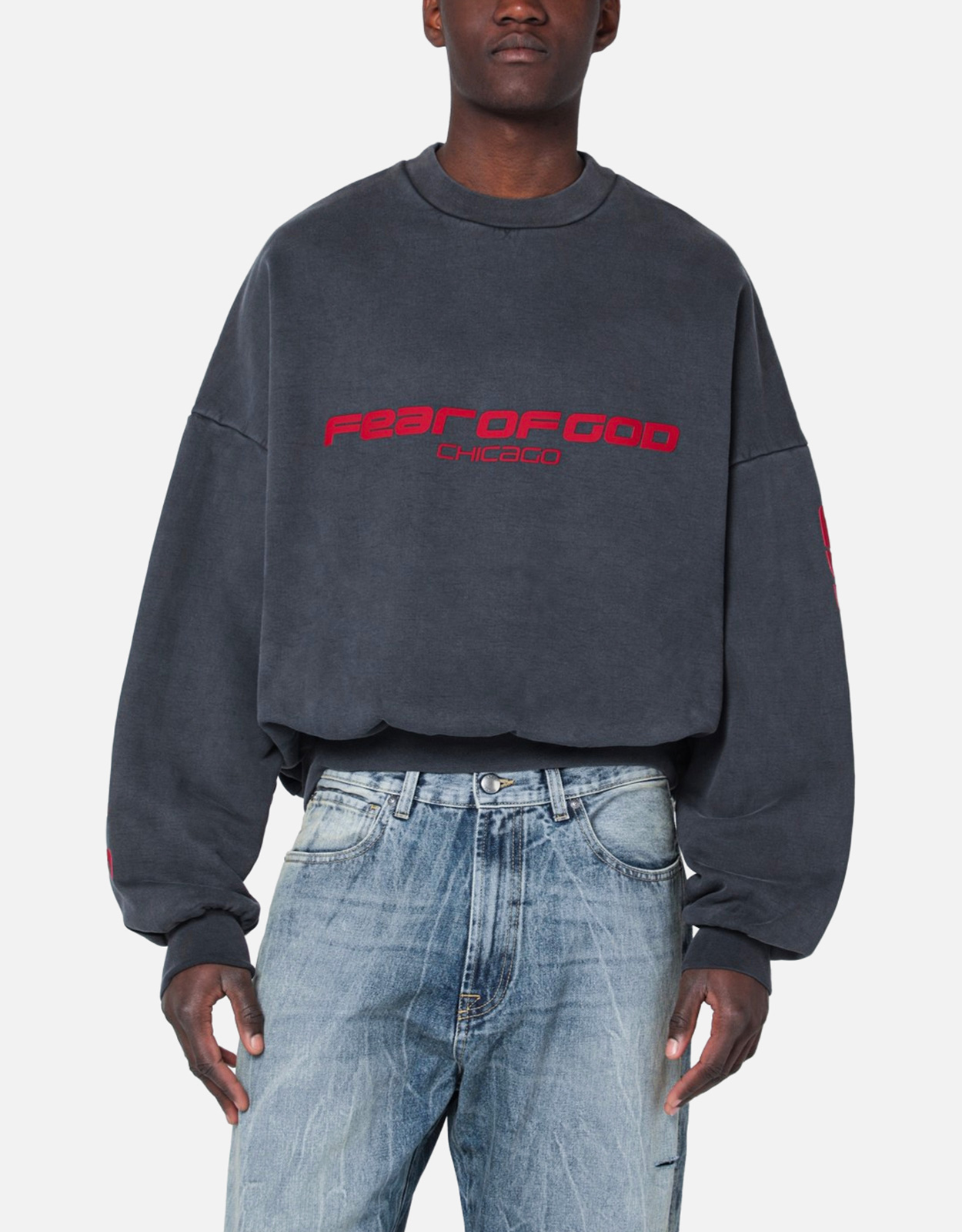 Fear Of God Essentials Men’s Chicago Heavy Fleece Cropped Sweatshirts –