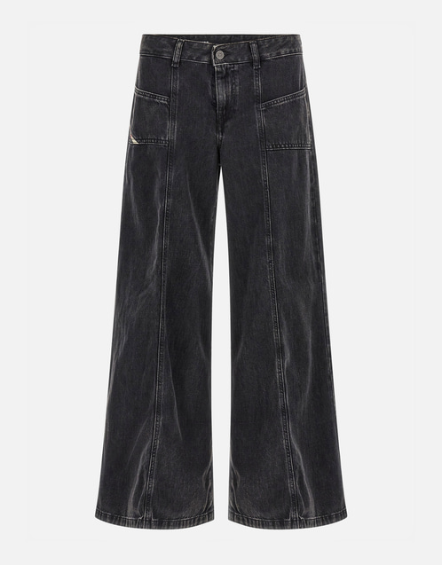 Diesel D-AKII Denim Mid-Rise Wide Leg Jeans (All New In) IFCHIC.COM