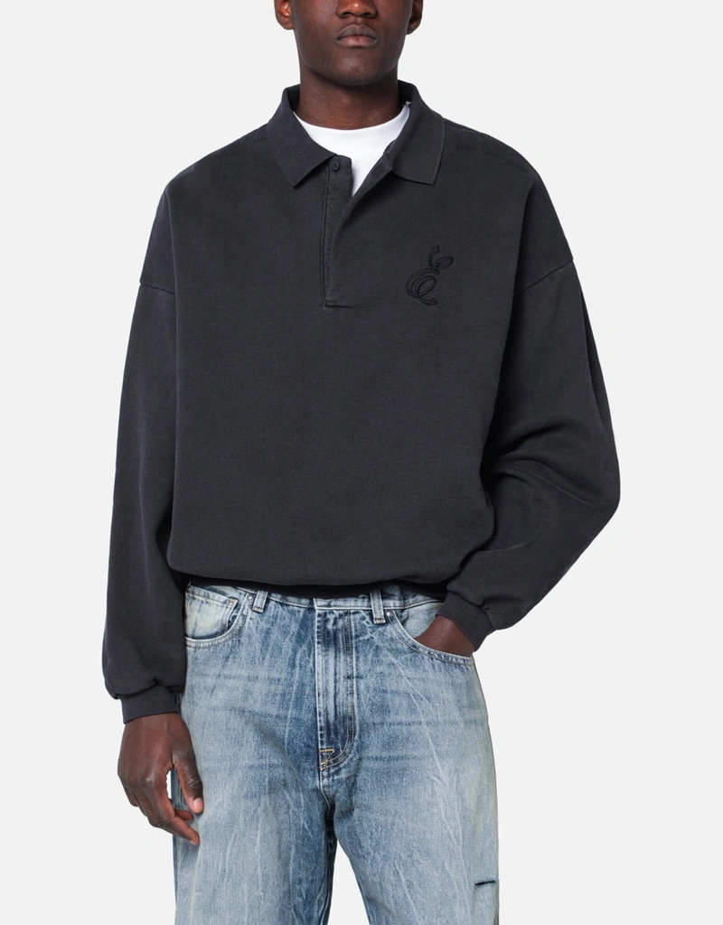 Fear Of God Essentials メンズクラシックコットン刺繍ポロスウェット