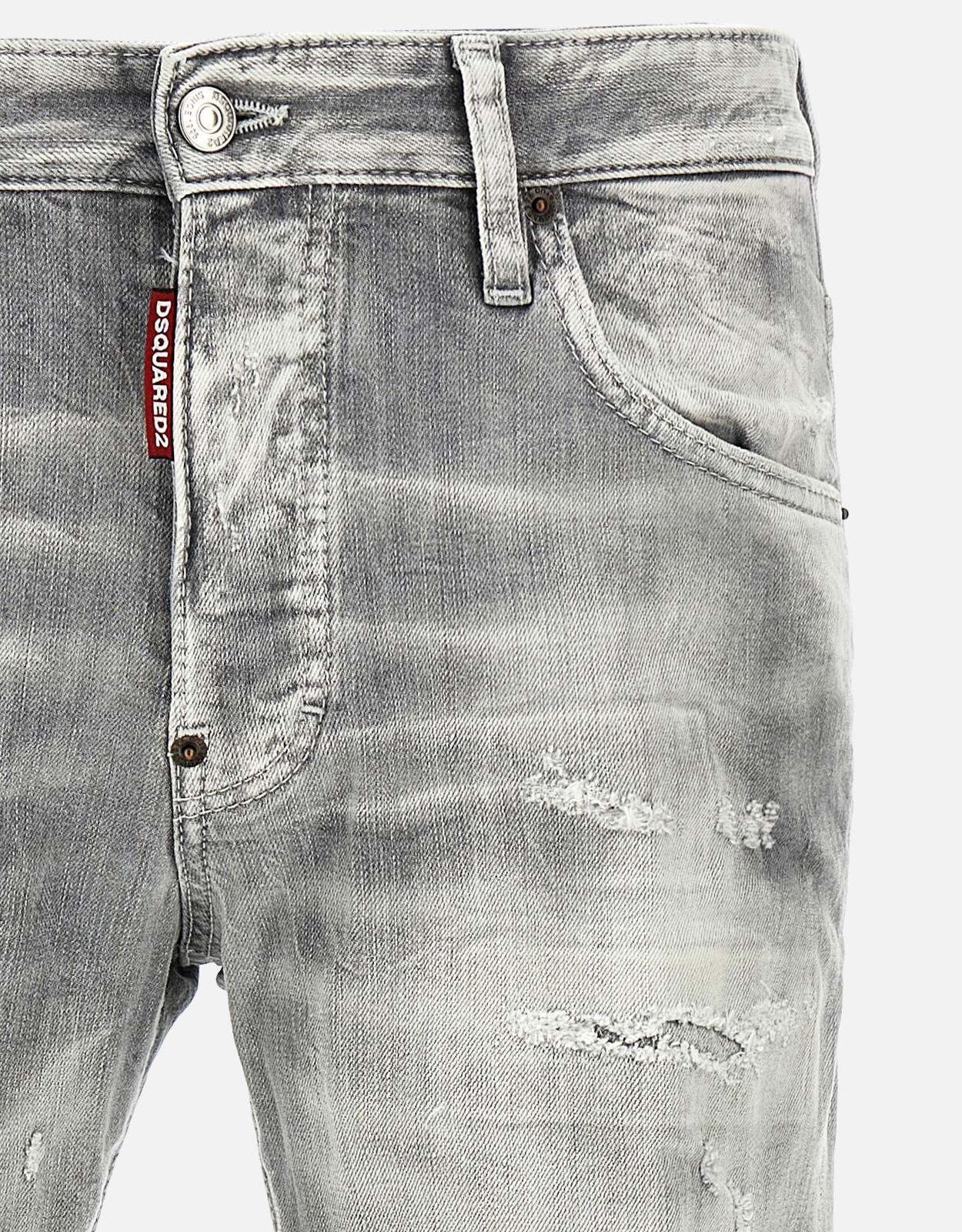 Dsquared2 メンズ ブラッシュドグレーワッシュ スケーター コットン