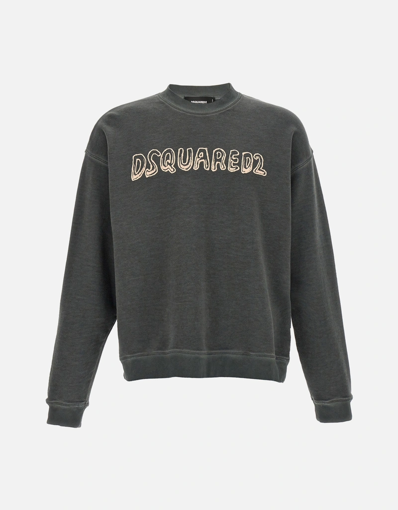 Dsquared2 メンズBest Fadeコットンリラックスフィットクルーネック