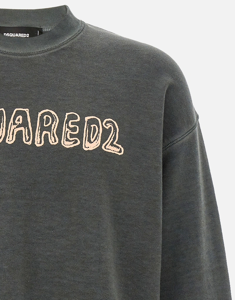 Dsquared2 メンズBest Fadeコットンリラックスフィットクルーネック