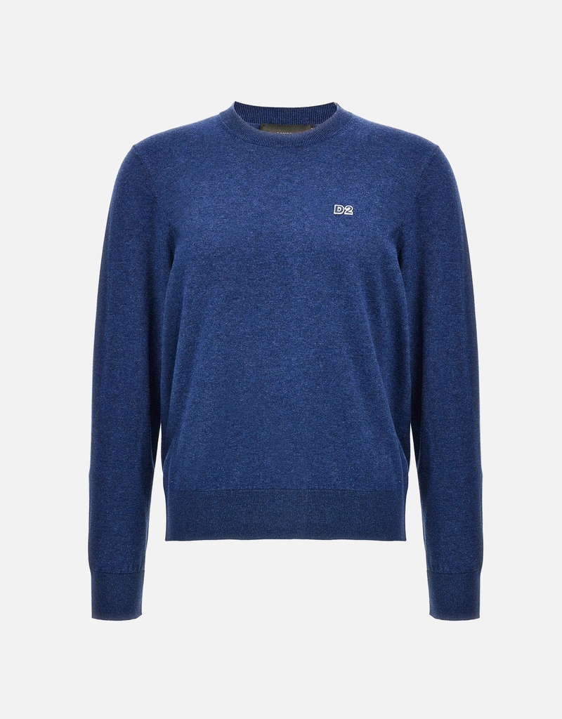 Dsquared2 メンズコットンクルーネックロゴセーター (すべての新品