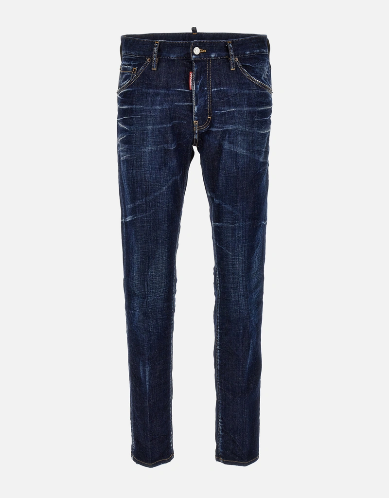 DSQUARED2 ダークブルー スリムフィットジーンズ ディースクエアード2ダークブルースリムフィットデニムパンツ パンツ