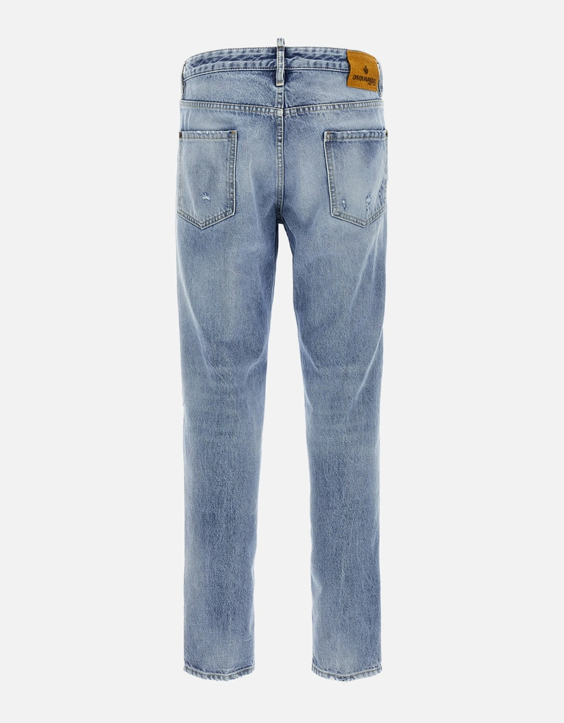 Dsquared2 メンズライトウォッシュクールガイコットンデニムスリム