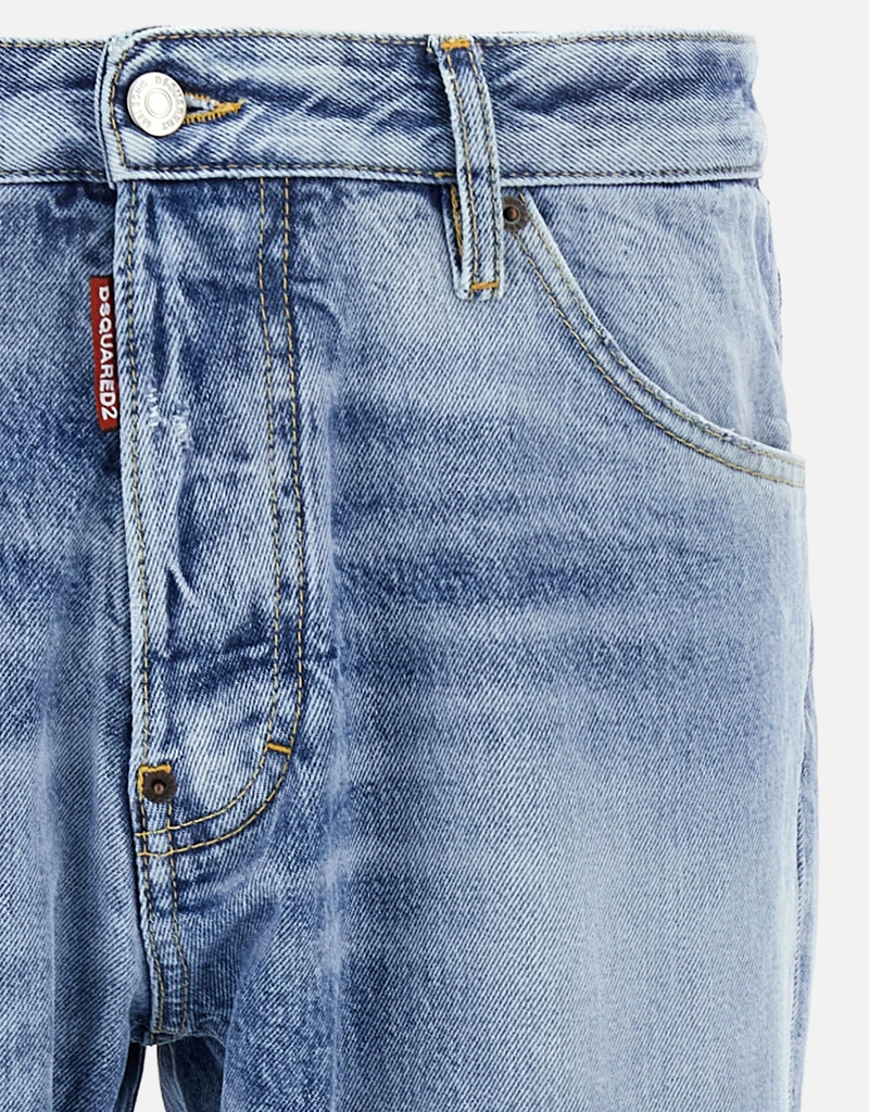 Dsquared2 メンズライトウォッシュクールガイコットンデニムスリム