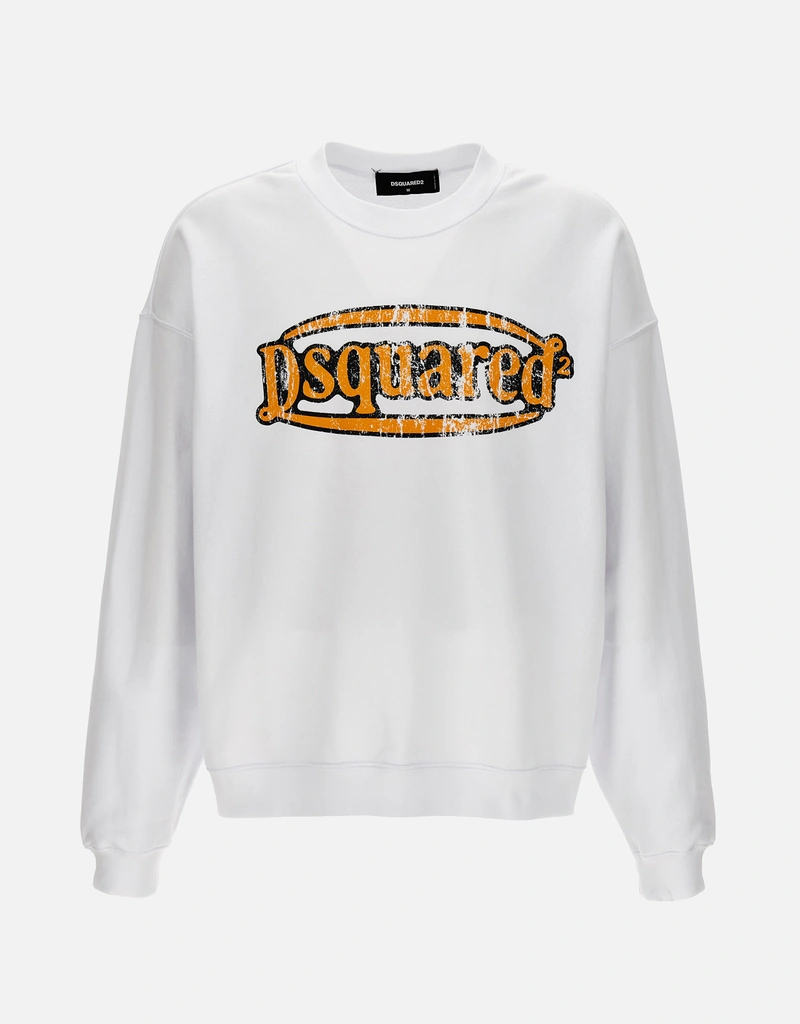 Dsquared2 メンズロゴコットンルーズフィットスウェットシャツ (すべて