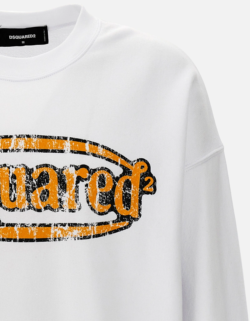 Dsquared2 メンズロゴコットンルーズフィットスウェットシャツ (すべて