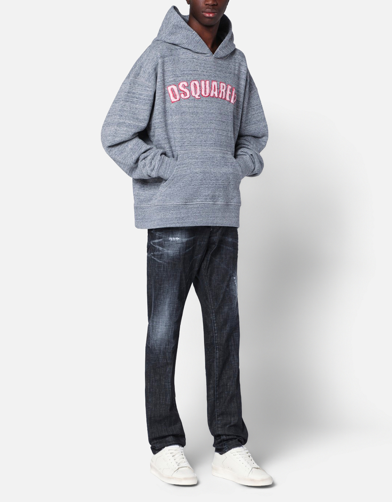 Dsquared2 メンズコットンスウェットシャツロゴ付き (シャツ) IFCHIC.COM