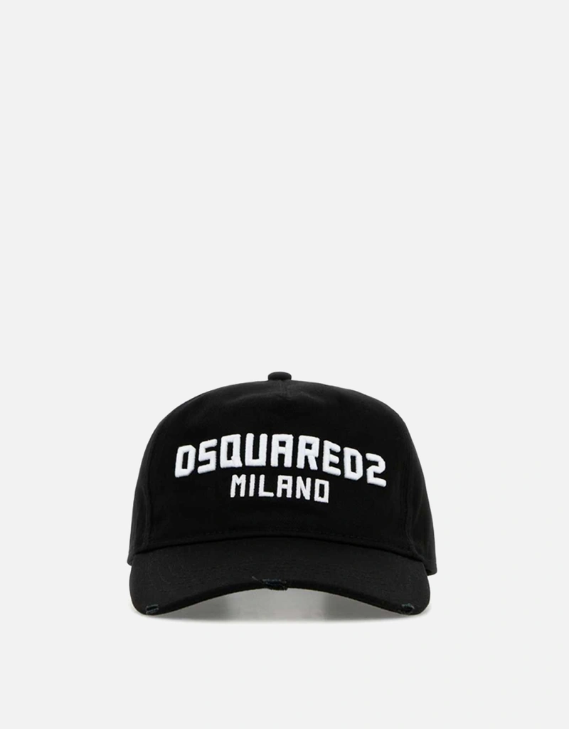 Dsquared2 メンズブラックコットンベースボールキャップ () IFCHIC.COM