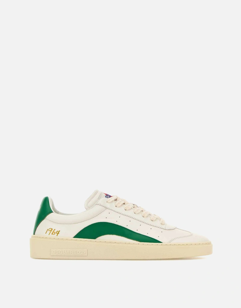 Dsquared2 メンズツートーンカーフスキンレザーライダースニーカー