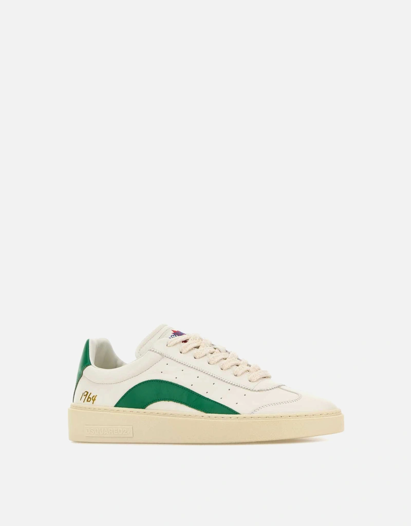 Dsquared2 メンズツートーンカーフスキンレザーライダースニーカー