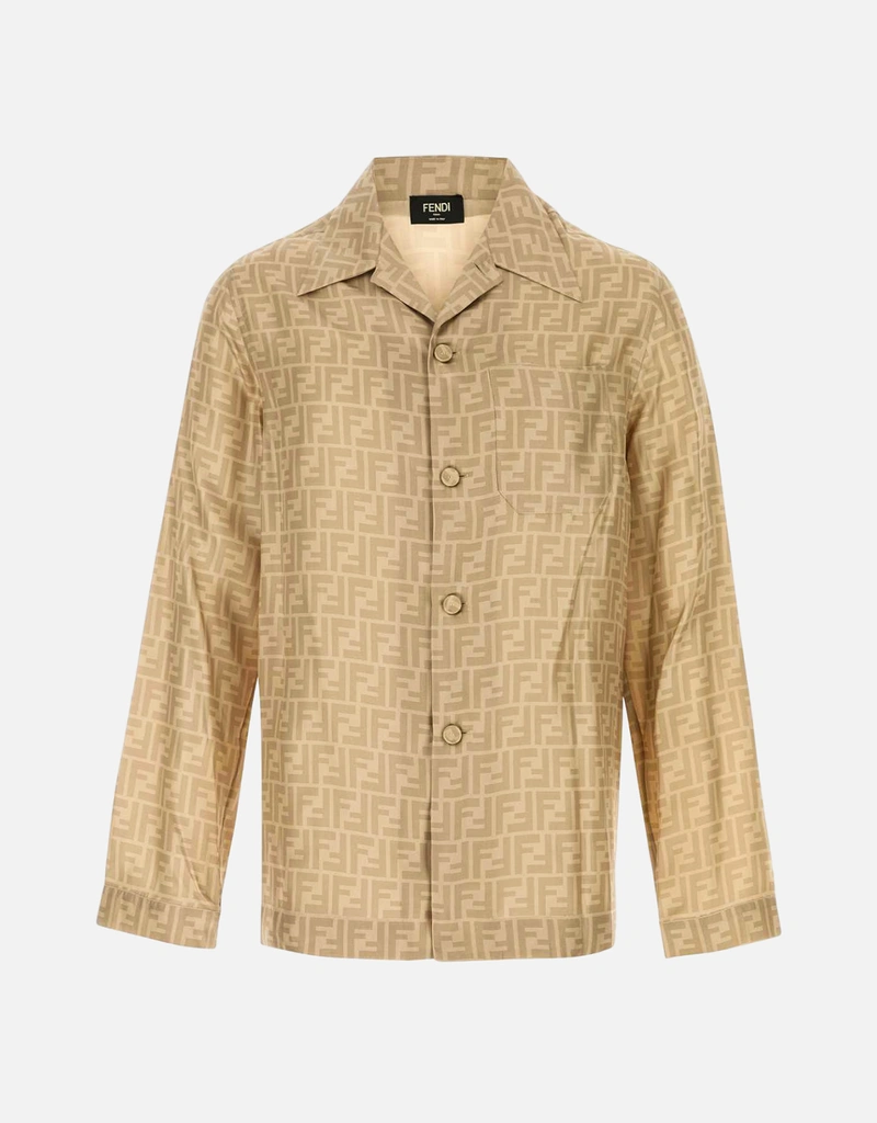 Fendi メンズFFシルクプリントシャツ () IFCHIC.COM