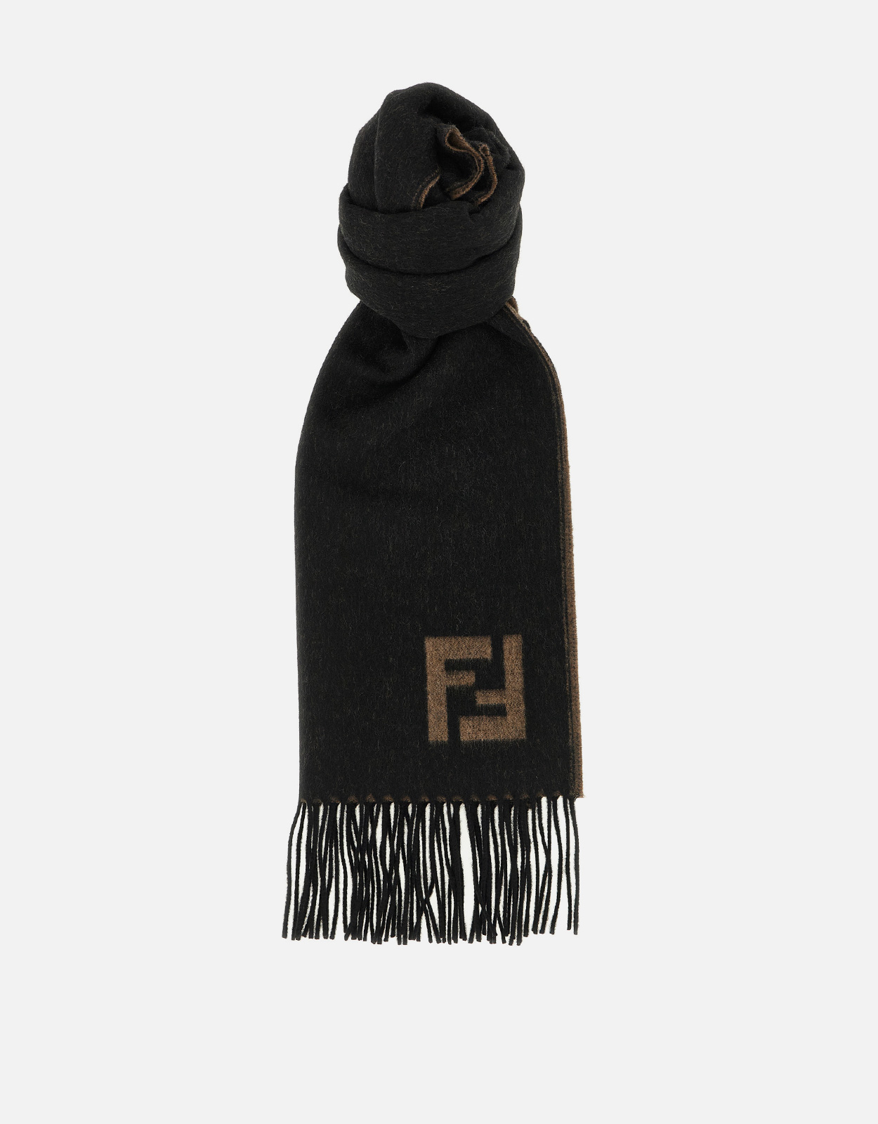 FENDI ウール混紡 ロングスカーフ Fendi メンズ ウール カシミヤ 両面スカーフ () IFCHIC.COM