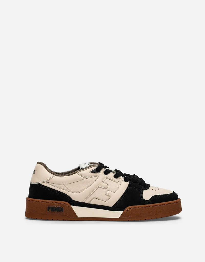 Fendi ブラックレザー スニーカー (すべての新品) IFCHIC.COM