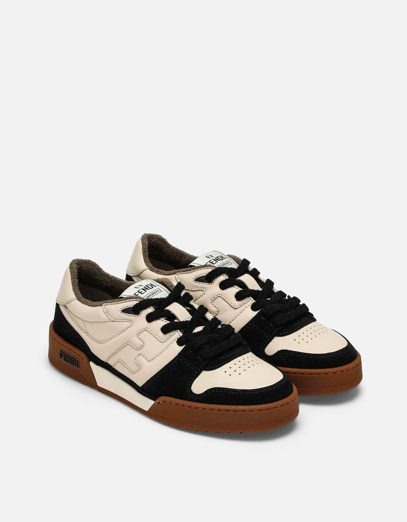 Fendi ブラックレザー スニーカー (すべての新品) IFCHIC.COM