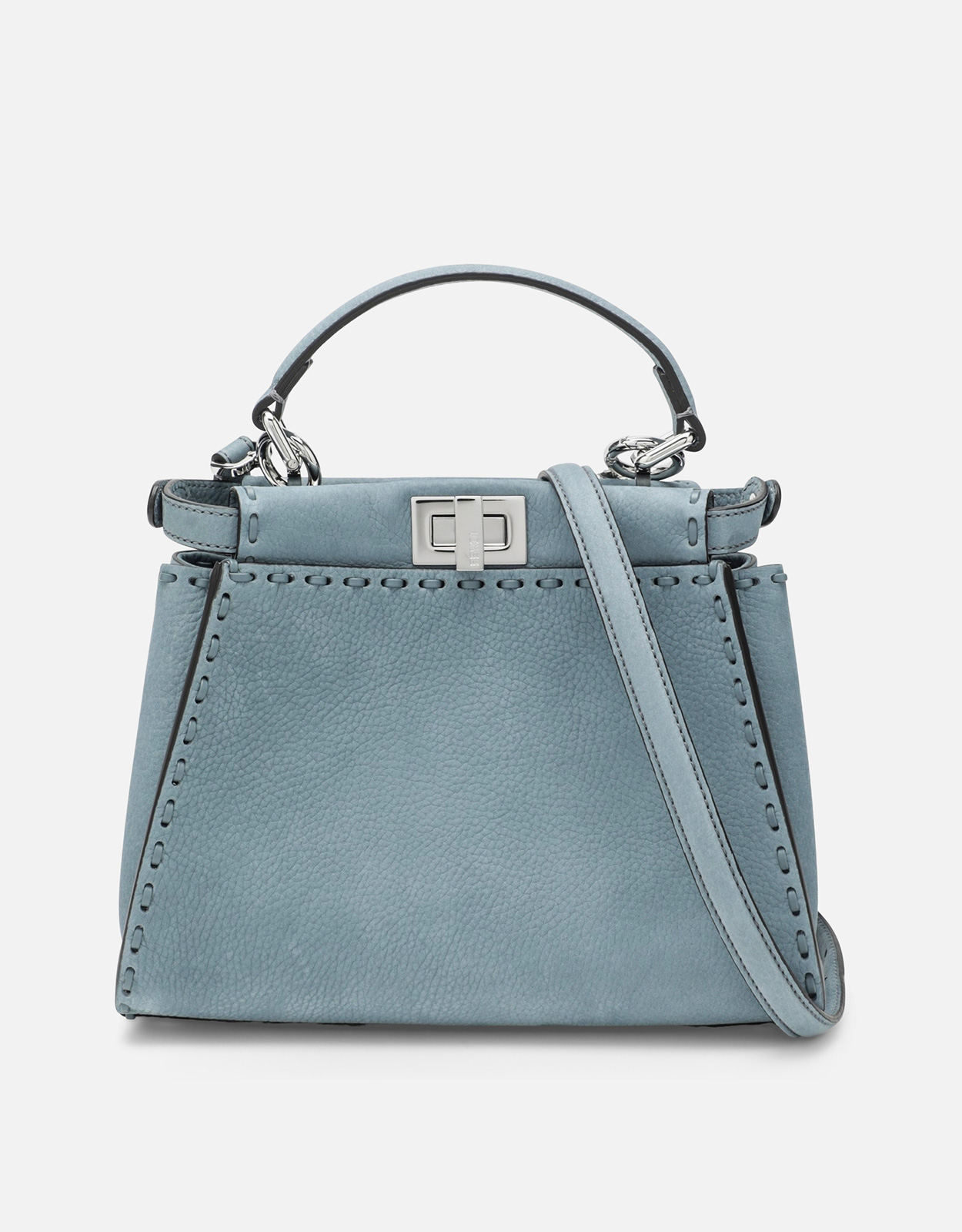 Fendi マーキュリーブルー ミニレザーピーカブーバッグ (すべての新品