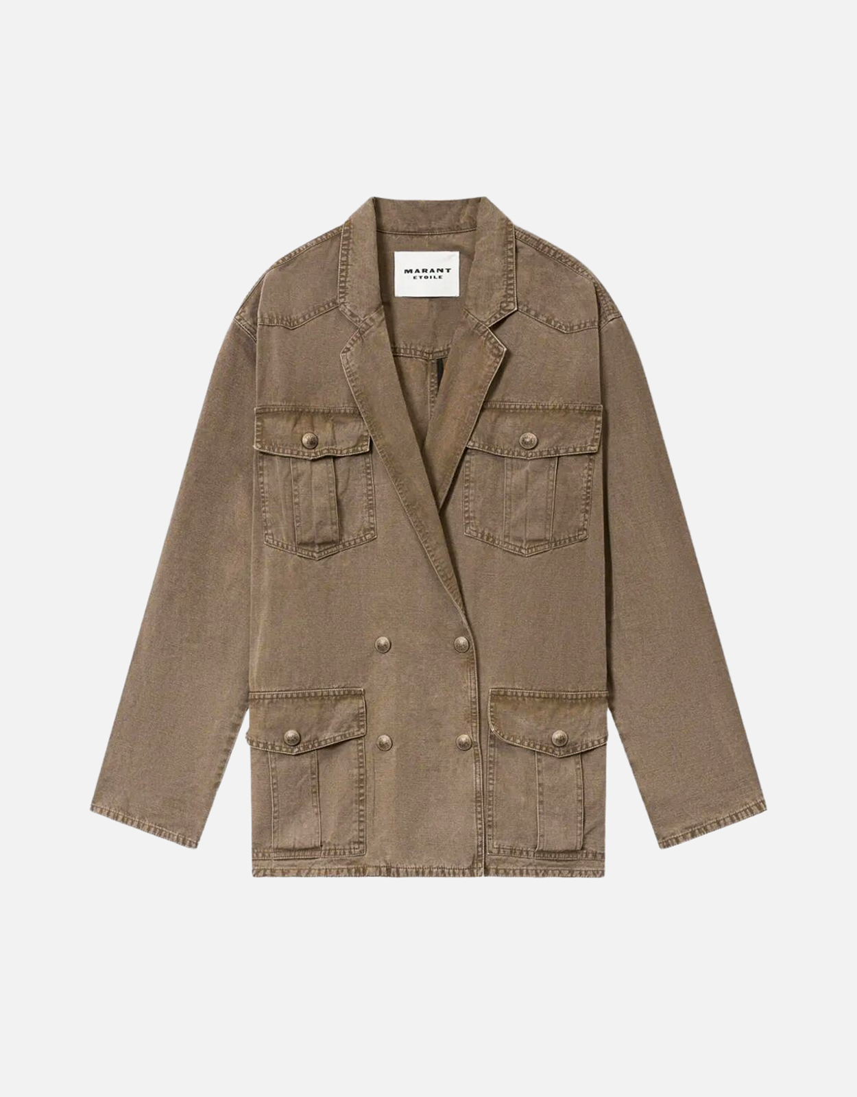 Isabel Marant Étoile Nevala Cotton And Linen Straight Cut Jacket