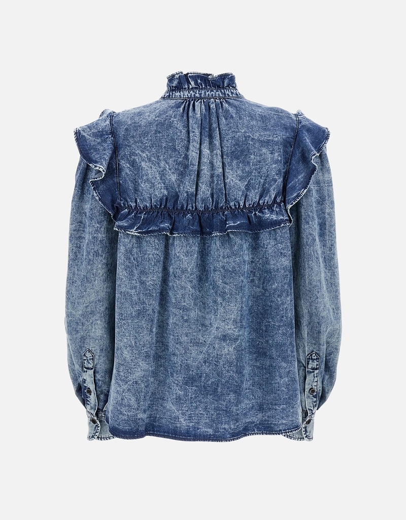 ISABEL MARANT ETOILE デニム フリル シャツ ブラウス Isabel Marant Étoile Idetyデニム風ラッフルディテールシャツ (すべて
