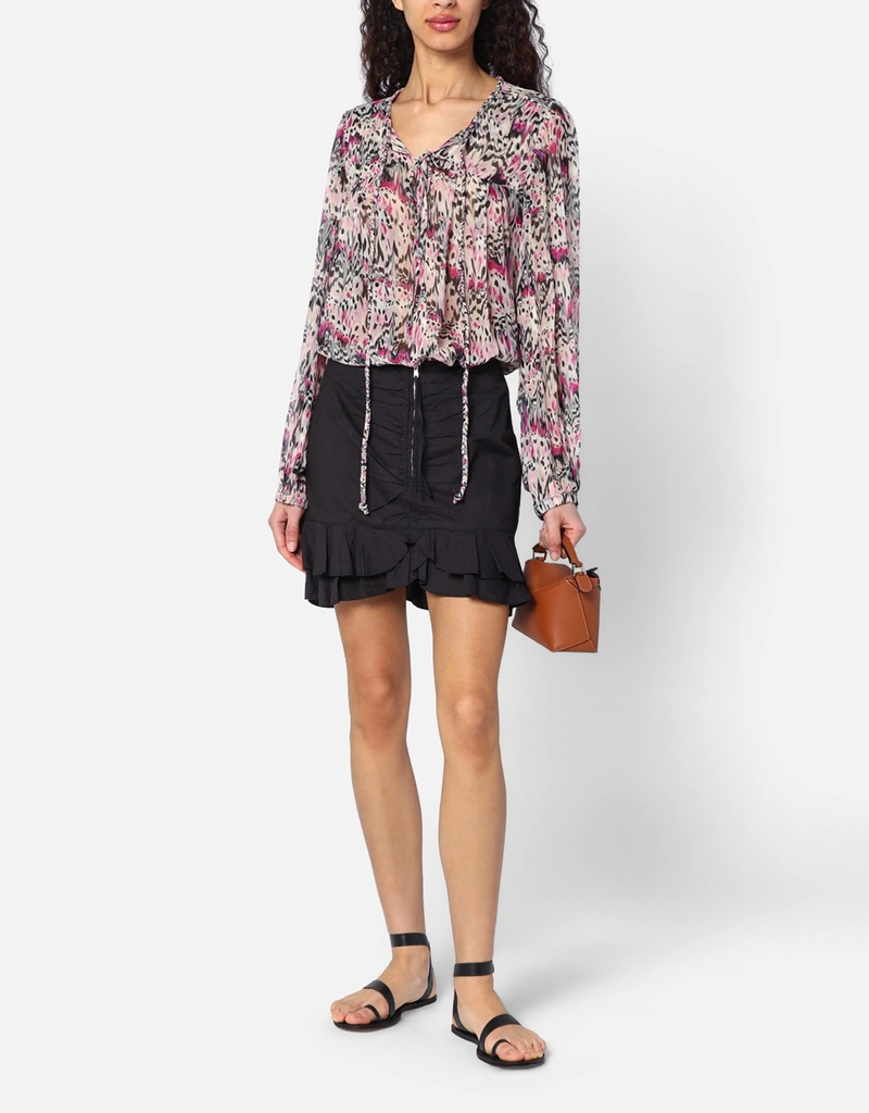 Isabel Marant Étoile Breeneaミニスカート ブラックジップ付き