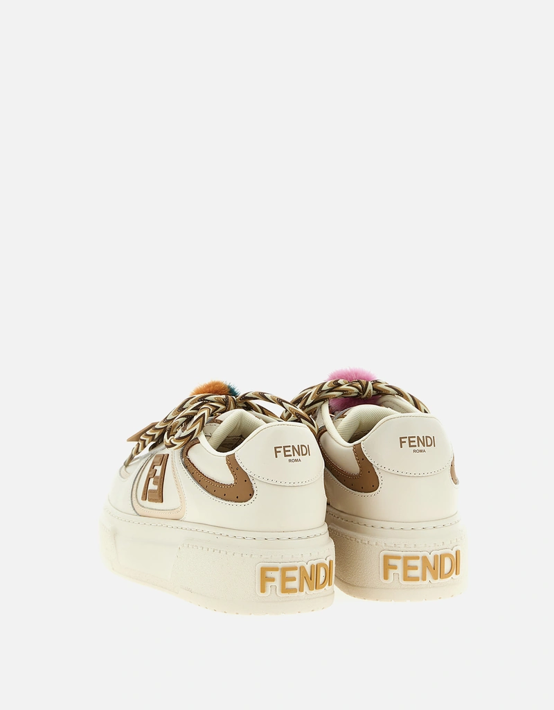 Fendi レディース カーフレザー ロートップ プラットフォームシューズ