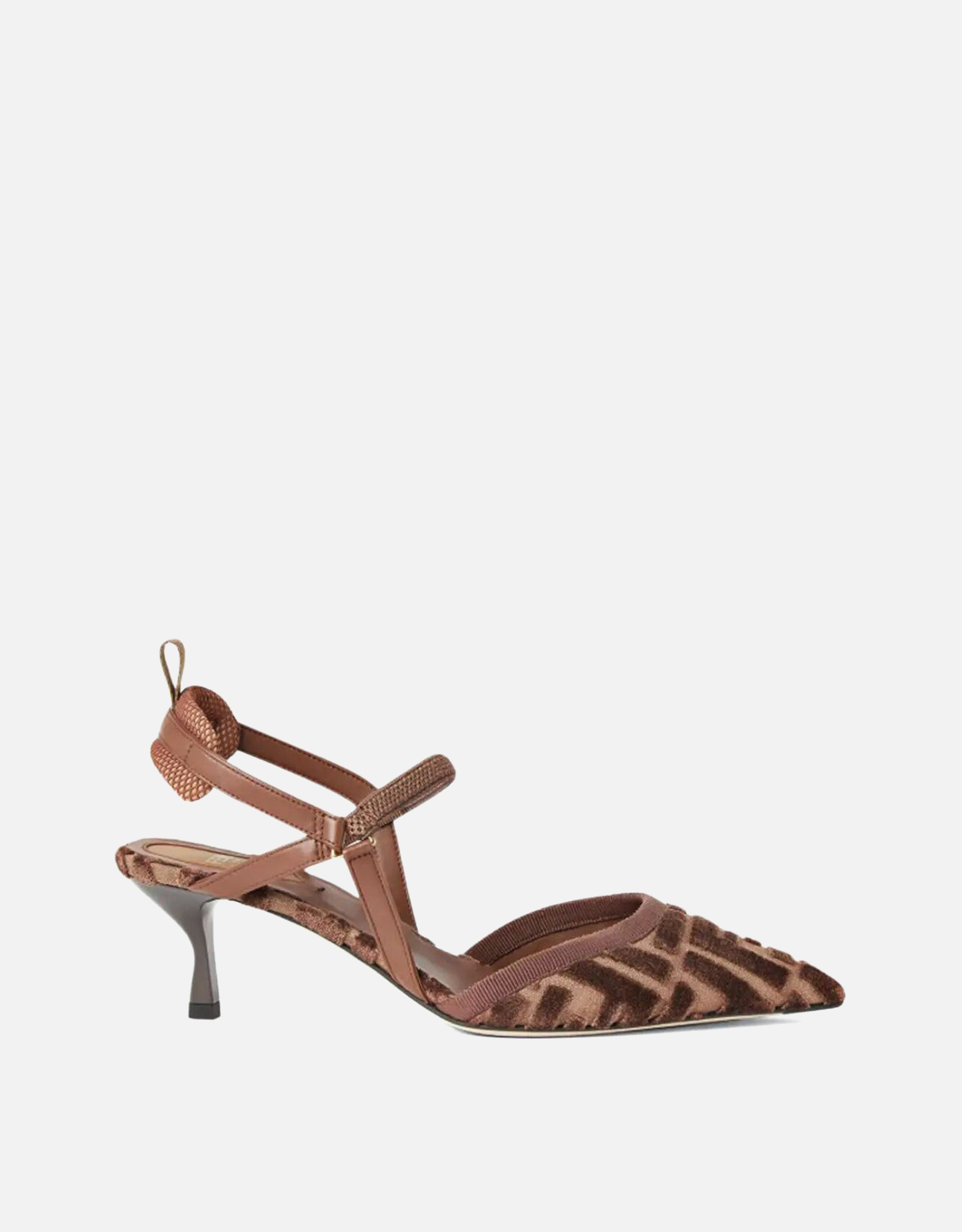 Fendi ミディアムヒールFF生地スリングバックパンプス (すべての新品