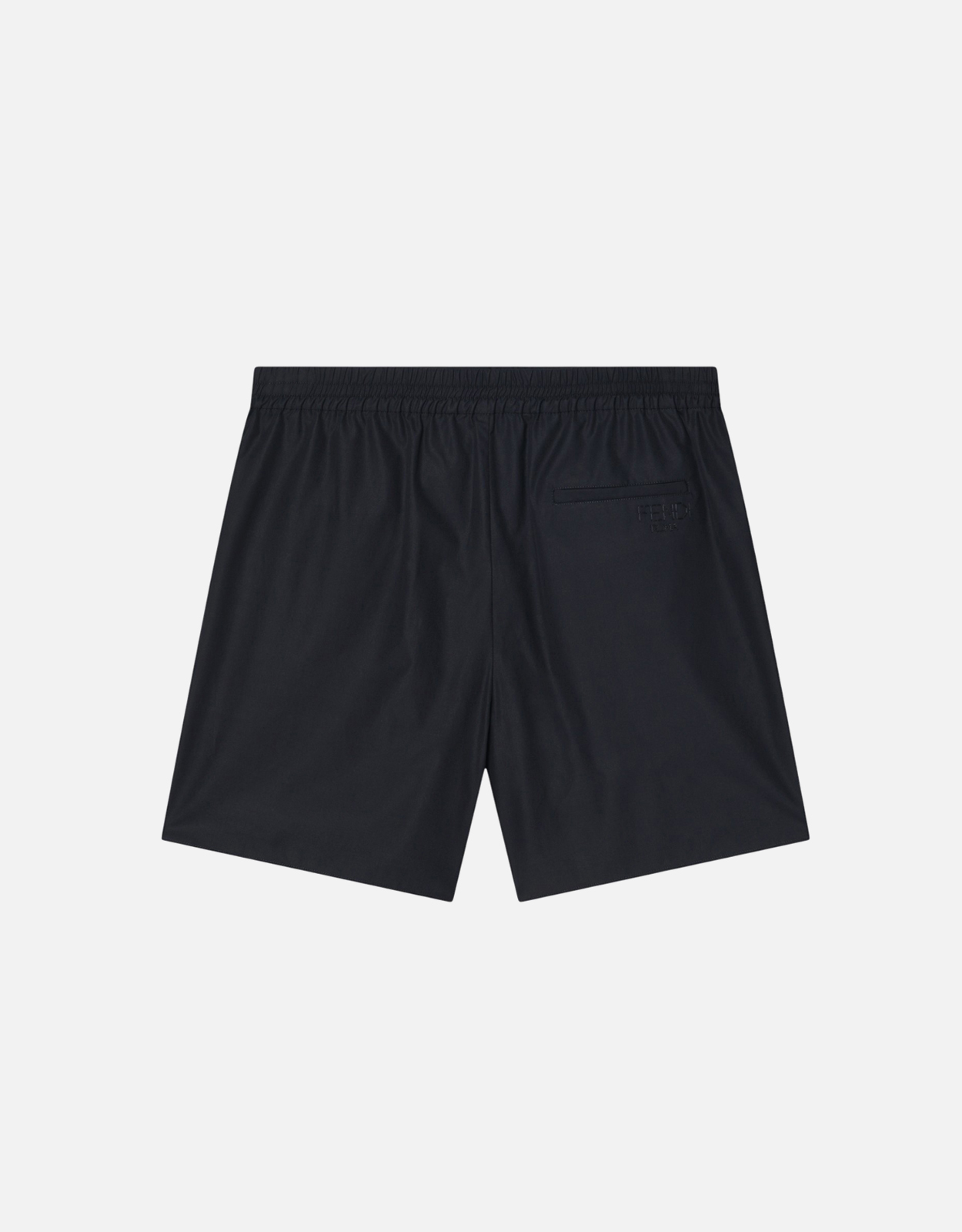 Fendi メンズブラックコットンストレートカットバミューダショーツ