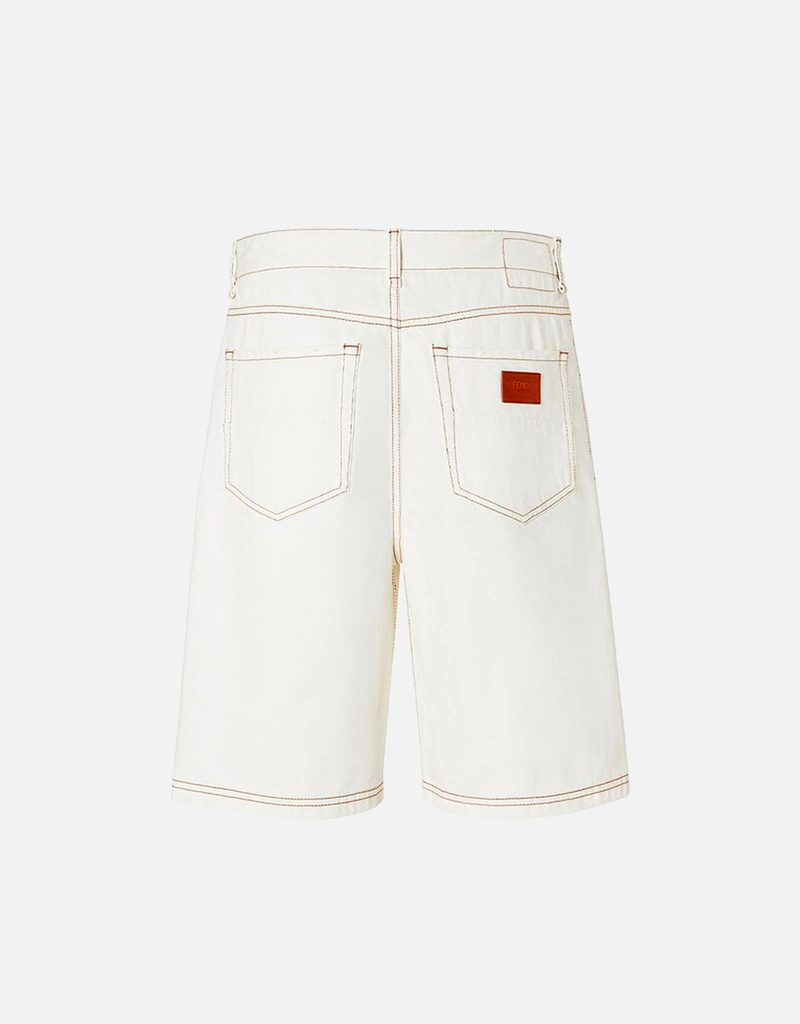Fendi メンズホワイトデニムショーツ (すべての新品) IFCHIC.COM