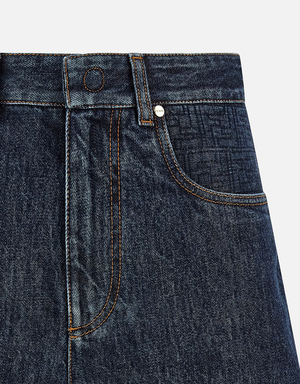 Fendi ダークブルーデニムショーツ (ショートパンツ) IFCHIC.COM