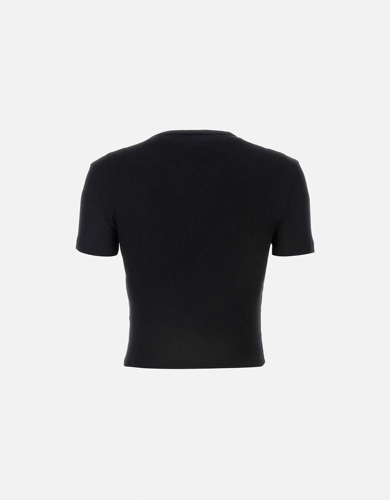 Fendi ブラックストレッチコットンTシャツ (すべての新品) IFCHIC.COM