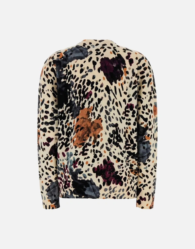 Fendi ホワイト美麗奴羊毛カシミヤプリントセーター (すべての新品