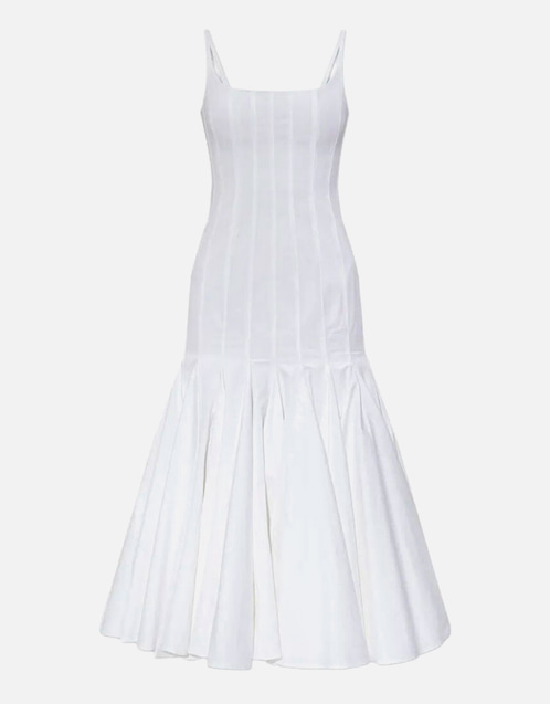 Jacquemus コットンポプリンフィットミディドレス (すべての新品
