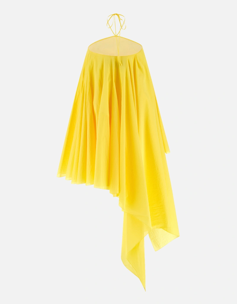 jacquemus asymmetric mini dress Sleeveless Asymmetric Pleated Midi Dress main image 1