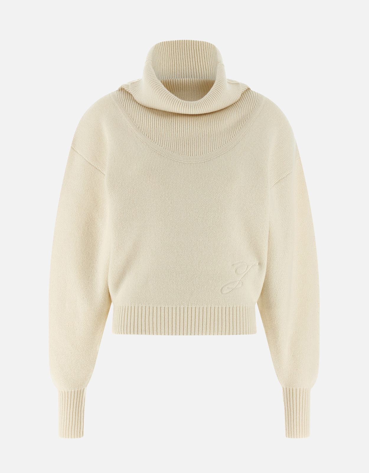 Jacquemus Virgin Wool Cashmere Logo Embroidered Boxy Sweaters - FR 30　Jacquemus バージン ウール カシミア ロゴ刺繍ボクシー セーター - FR 30 Jacquemus