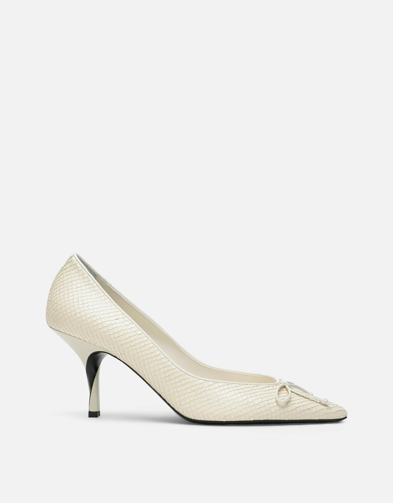 Jacquemus パイソン型押しカーフレザーポインテッドトゥパンプス