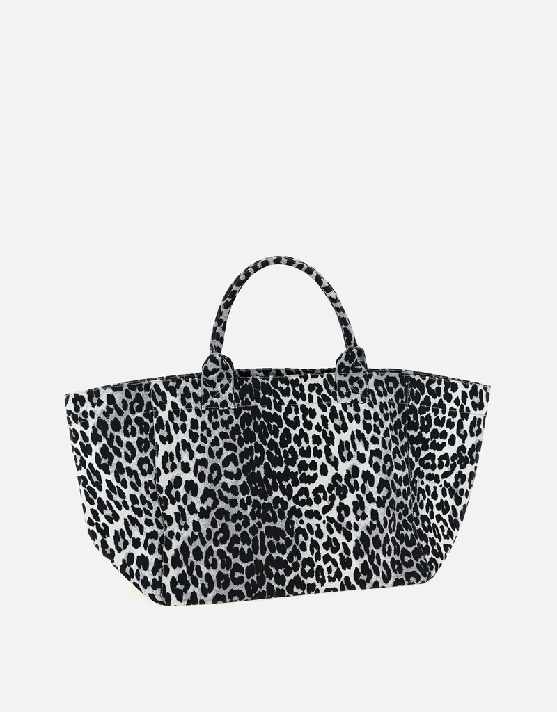 Ganni XXLヒョウ柄スパンコールトートバッグ () IFCHIC.COM