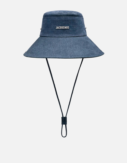 JACQUEMUS ライトブルーバケットハット JACQUEMUS: ブルー＆オフホワイト 'The Baluchon' バケットハット
